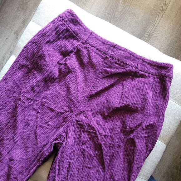 Farm Rio Corduroy Burgundy Wide-leg Trousers Womens XLarge - Picture 5 of 15